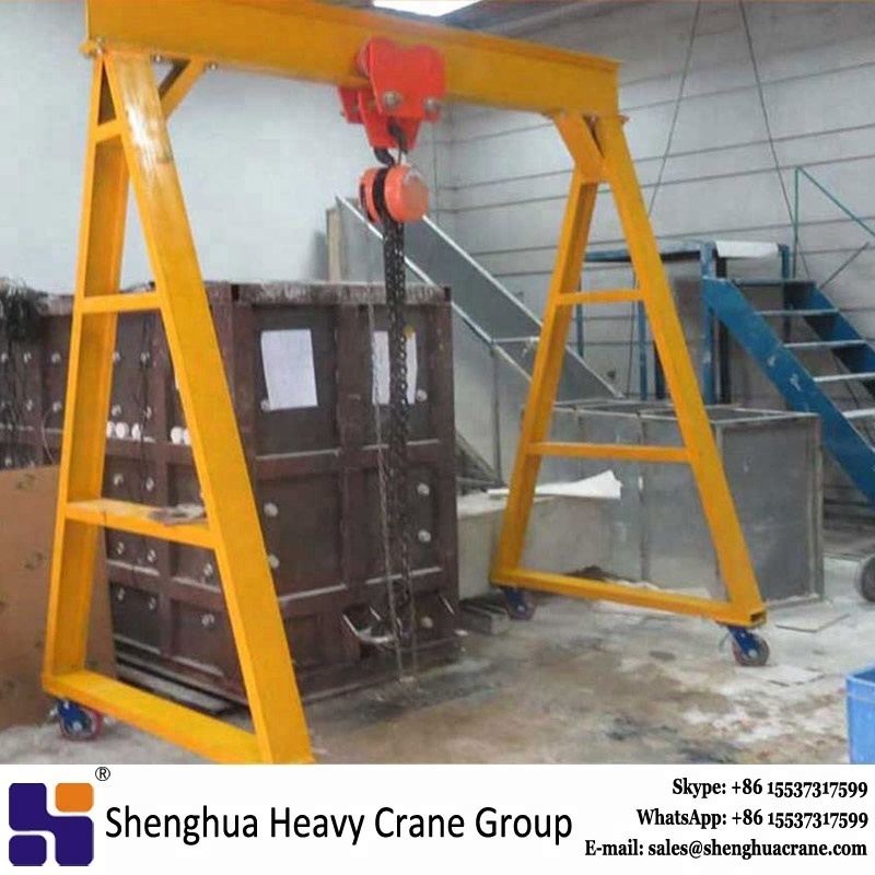 2 Ton 3 Ton 5 Ton Aluminum Adjustable Height Mini Mobile Portable Gantry Crane for Sale