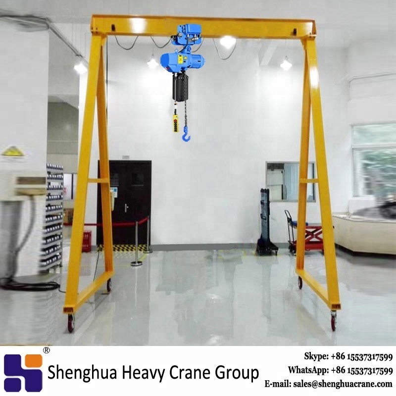 2 Ton 3 Ton 5 Ton Aluminum Adjustable Height Mini Mobile Portable Gantry Crane for Sale