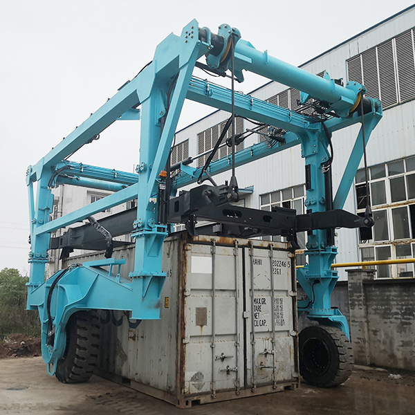 60 Ton 70 Ton 80 Ton Mobile Rubber Tyre Container Straddle Carrier Gantry Crane 40T for Sale