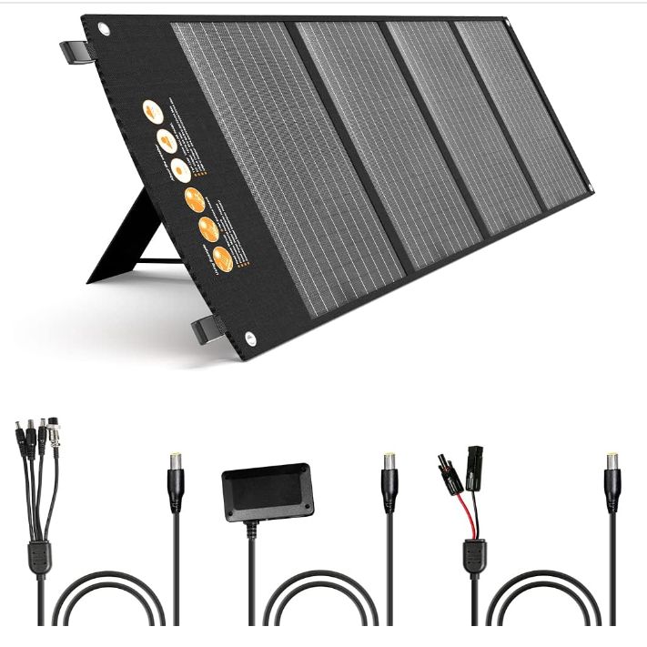 Portable solar panel is suitable for the 120 w Jackery ECOFLOW/Flashfish/ROCKPALS power station generator, foldable solar charge