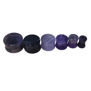 Batch amethyite tunnel stretch ear earring earplug flesh tunnel stretch expander piercing jewelry ear expansion