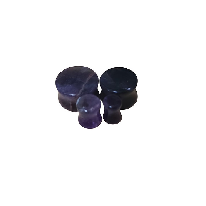 Batch amethyite tunnel stretch ear earring earplug flesh tunnel stretch expander piercing jewelry ear expansion