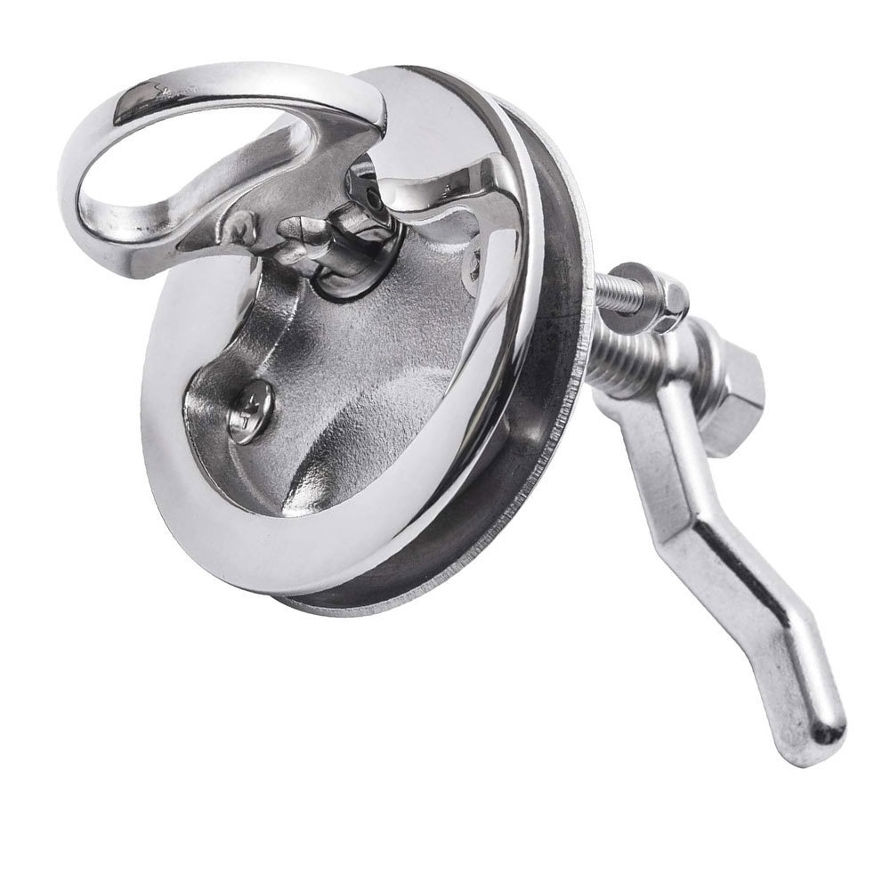 Boat Cam Latch 316 Stainless Steel Floor Buckle Hatch PullMarine Flush Lift Pull Slam Latch with Back Plate