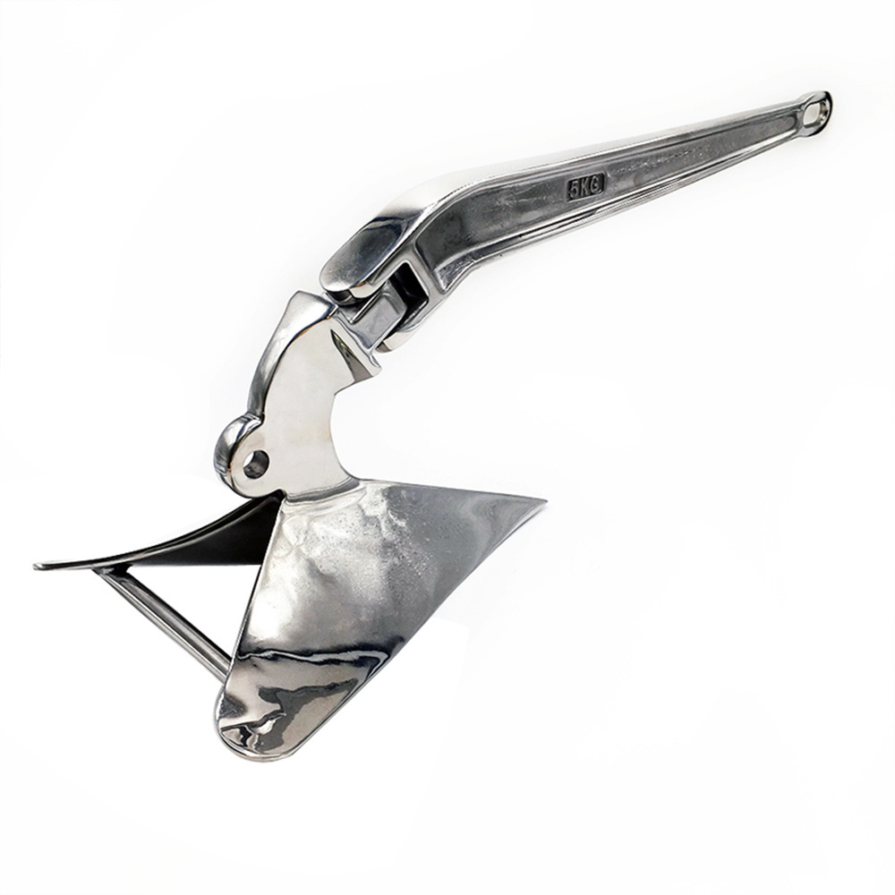 Marine Hardware Mirror Polished 316 Stainless Steel  Boat Plow Delta Anchor  CQR Anchor Boat Plough Anchor