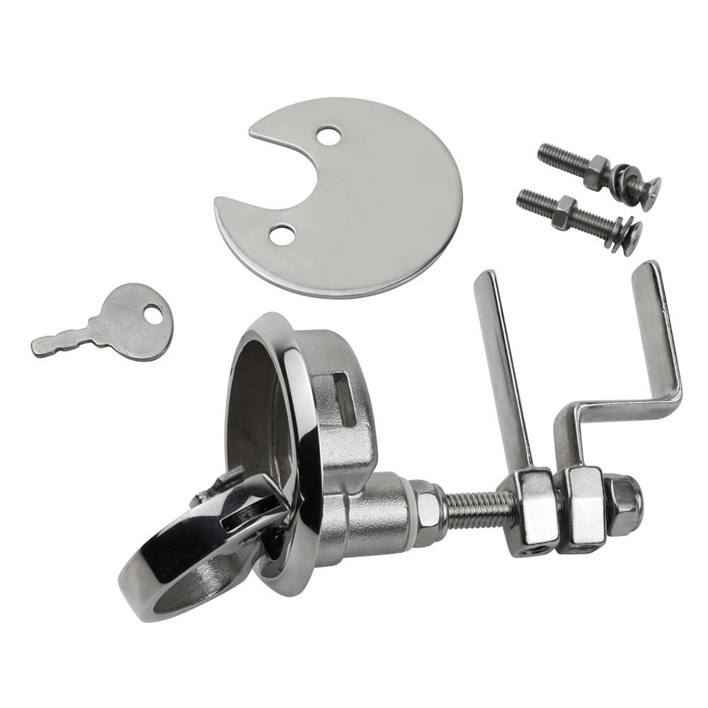 Marine Boat Floor Buckle Hatch Latch 316 Stainless Steel Flush Pull Ring Slam Boat Latch Turning Lock Essential Marine Hardware