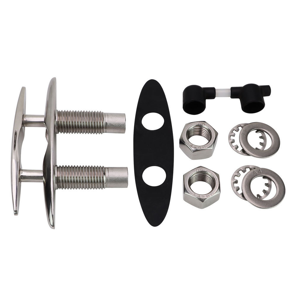 Marine Accessories 316 Stainless Steel Flush Mount Retractable Pop Up Cleat Push Pull Mooring Rope Dock Cleat