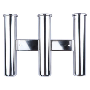 New Mirror Polished Stainless Steel 316 Marine Hardware Boat Accessories Outrigger Bases Set with Fishing Rod Holder Yacht Sea