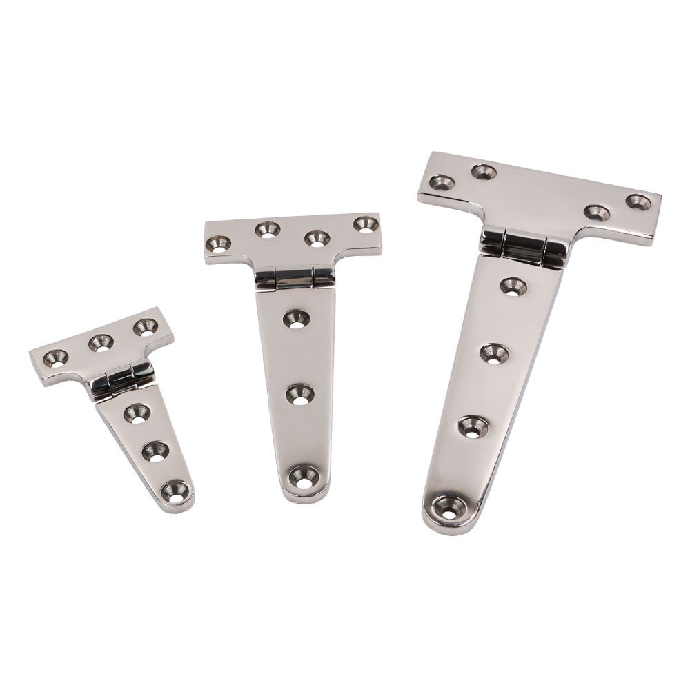 Heavy Duty Marine Grade 316 Stainless Steel Boat Strap T Hinge Boat Door Flush Triangle Hinges