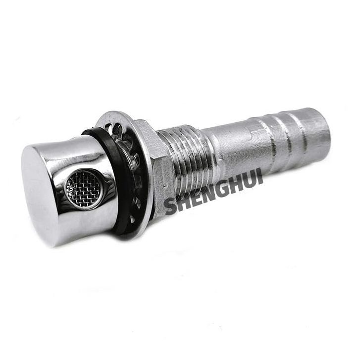 Mirror polish 316 Stainless Steel  Straight Boat Marine Fuel Tank Vent for boat