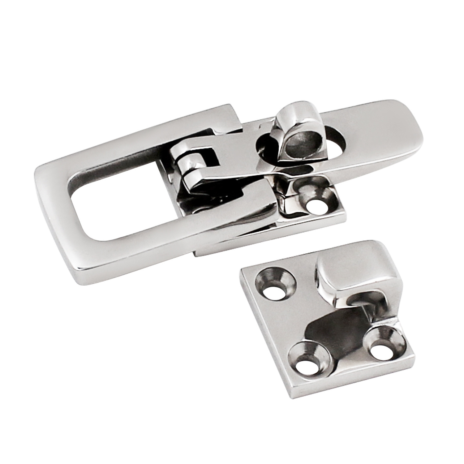 Marine Grade 316 Stainless Steel Boat Door Lock Latch Anti-Rattle Lockable Hold Down Clamp Latch