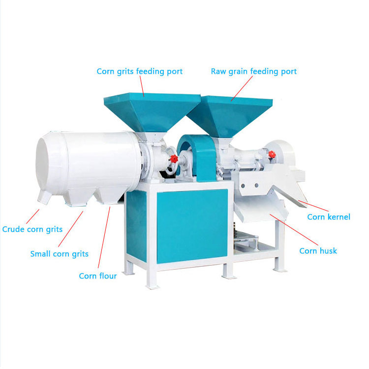 Small Scale In Uganda Grain Soybean Corn Grits Making Flour Milling Machine