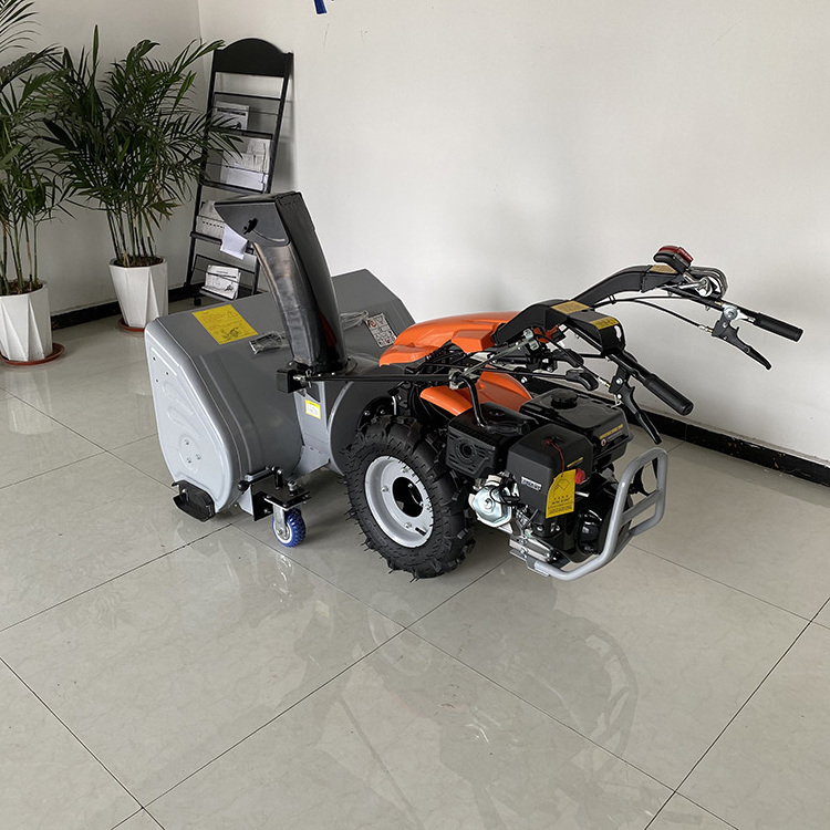 Small Walk-Behind Diesel Snow Blower With Various Types Of Attachments