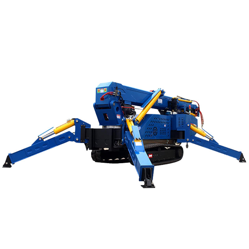 8Ton Crawler Spider Crane With 18M Lift Height Telescopic Boom Mobile Lifting Machine Crawler Crane