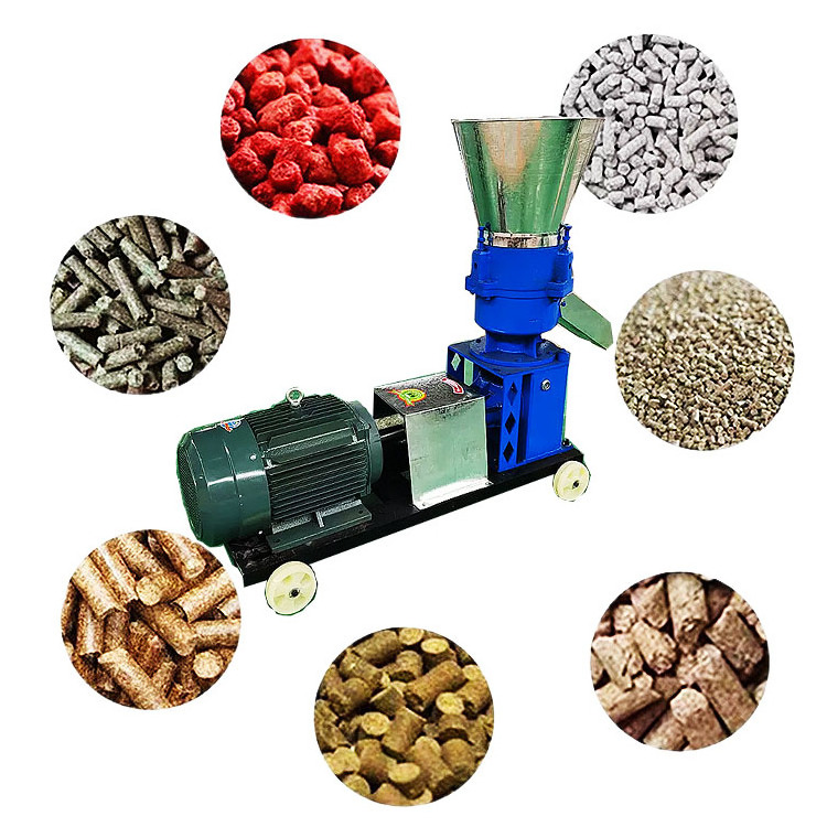 7.5kw 200-300kg/h granulator pellet pig cattle goat sheep feed pellet making machine for livestock farm