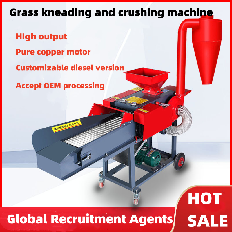 Agriculture Poultry Animal Feed Material Progressing Straw Grass Small Silage Chaff Cutter Machinery Cutting Crushing Machine