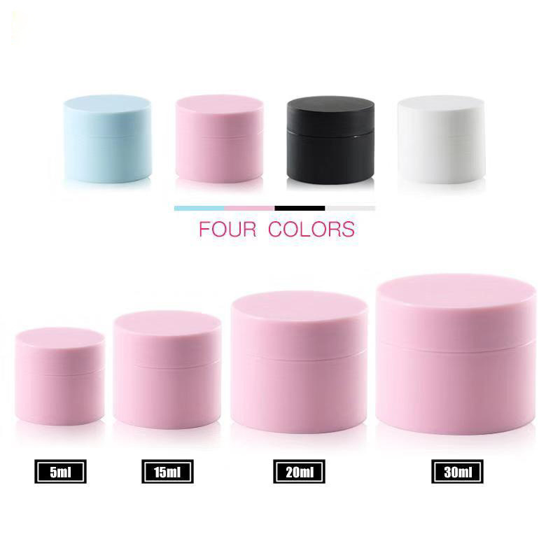 Wholesale empty 5g 10g 15g 30g 50g custom small cosmetic plastic eye cream jar pp skincare lip balm scrub container