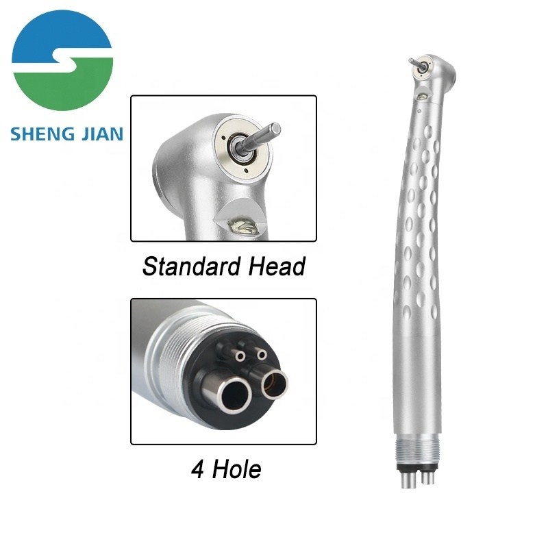 LXG53 SJ Dent High Speed Handpiece Self-powered LED Air Turbine Drills Ceramic Bearing Standard Head 4Hole Dental Supplies