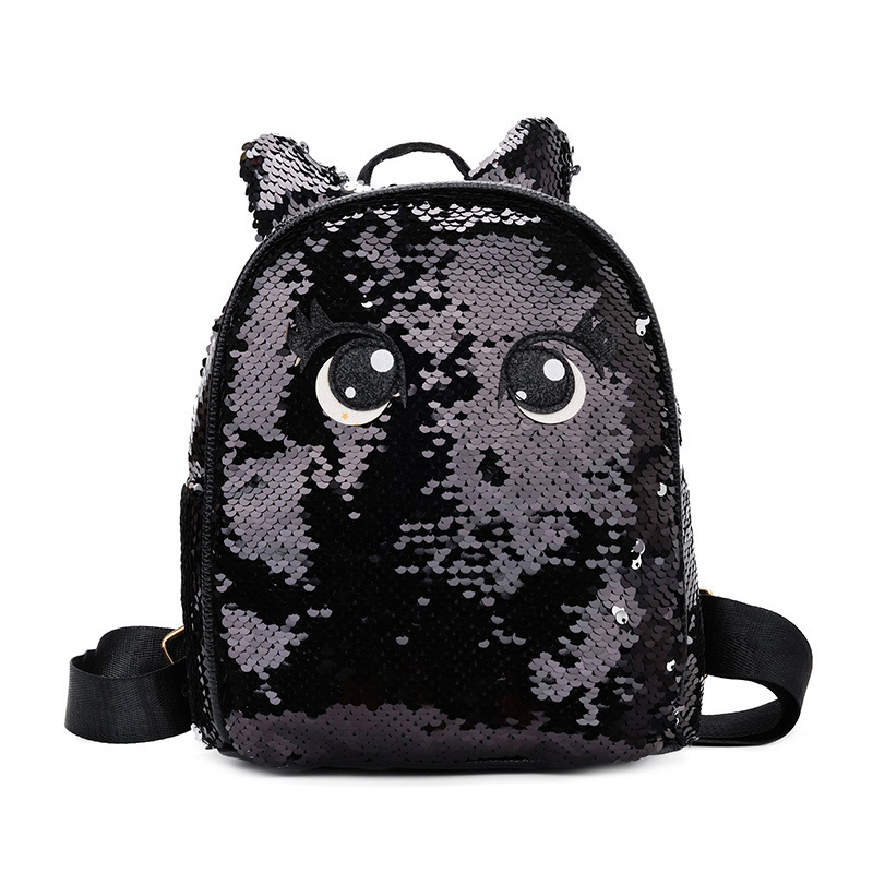 New Arrival Girls Smart Backpack Bag Back Pack Big Eyes Sequin Backpacks for School Children