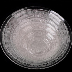 Round Clear Kitchenware Glass Dinner Plate