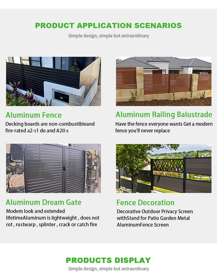 New Design Aluminum Fence Villa Courtyard Electric Retractable Gate Advanced Garden Fencing Electric Sliding Gate