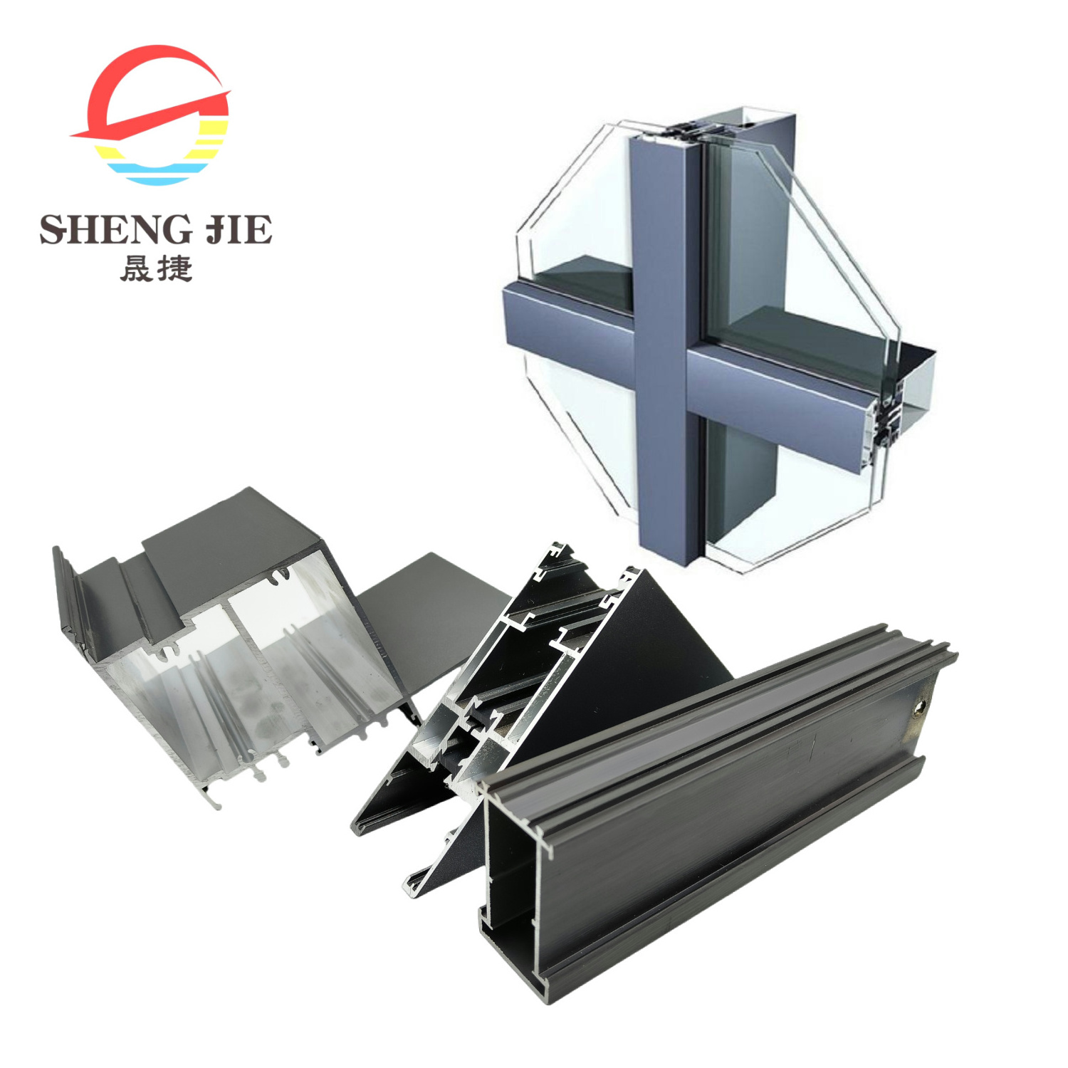 Shengjie Manufacturer aluminum alloy plate for curtain wall aluminum curtain wall wood frame aluminum plate outdoor decoration