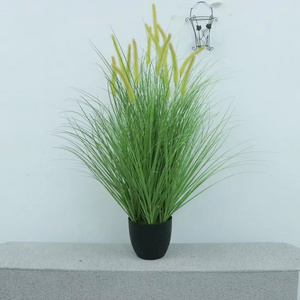 High Simulate Artificial Plants Onion Grass Potted Plastic Artificial Bonsai Green Grass Plant For Garden Decoration