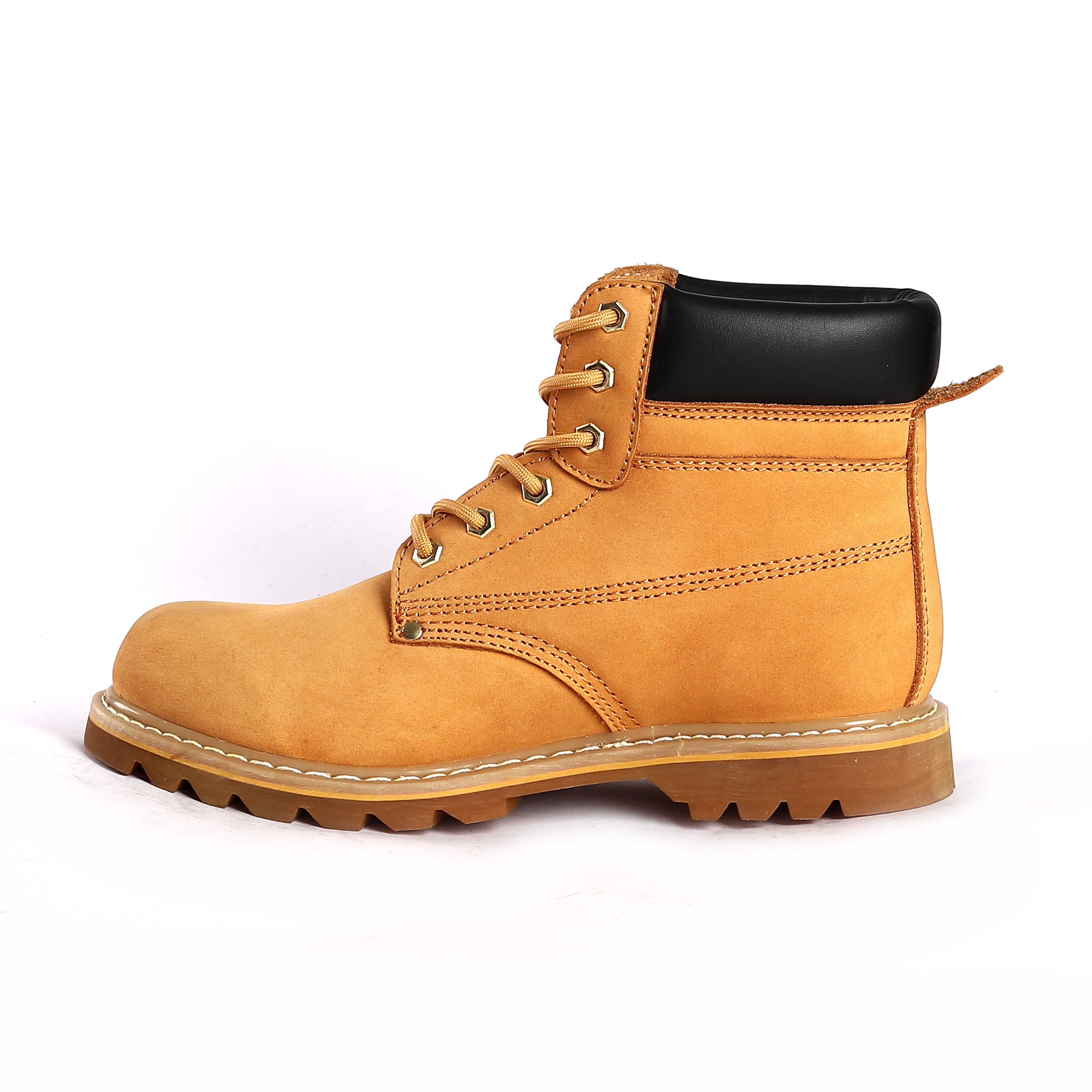 Steel Toe Slip Steel plate Rubber outsole Safety Shoes Work Boots Brown Goodyear Safety boots