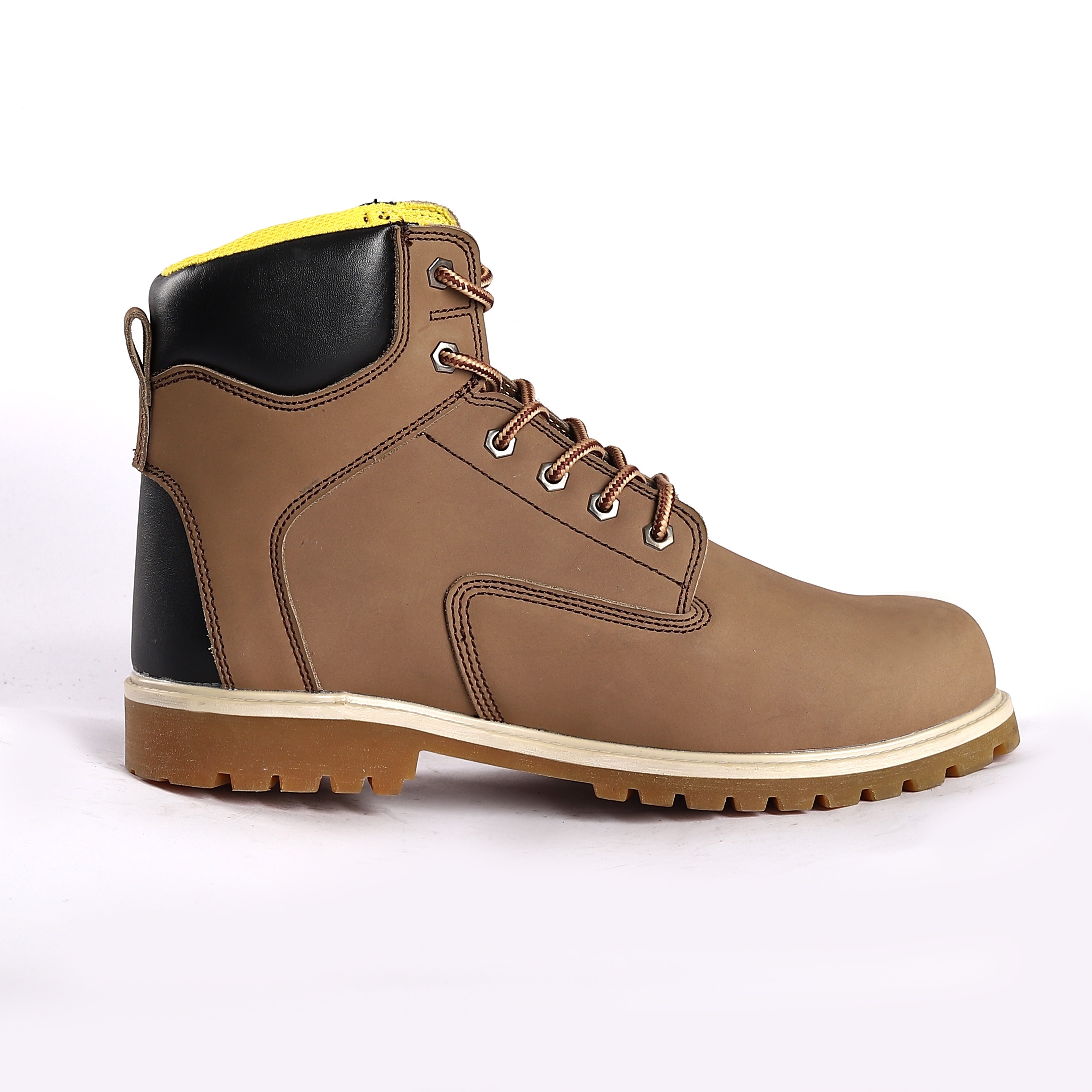 Leather Composite Toecap Goodyear Welted Rubber Sole Casual Steel Toe Men's Work Boots Safety Shoes For Men