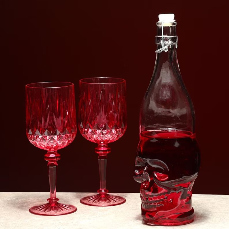 Recyclable Manufacturer 750ml Skeleton Personality Spirits Glass Bottle Whiskey Red Wine Bottle with swing top