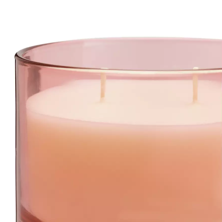 Handmade New Product Aromatherapy Scented Soy Jar Candle Long Lasting pink color glass jar candles home fragrance container