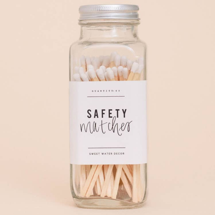 wholesale 50ml 100ml newest cheap airtight sweet water decor  white safety matches glass jar