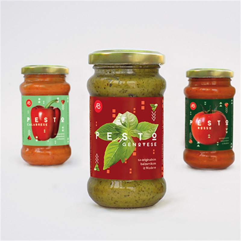 16 oz 32 oz 500 ml 1000ml Clear wide mouth chili sauce jam pickles round glass jar with metal lid