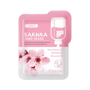 Cherry Blossom Mask Mud 5g Single-Piece Cleaning Mud Mask Trial Pack New Skin Care Products Moisturizing Cherry Blossom Mask