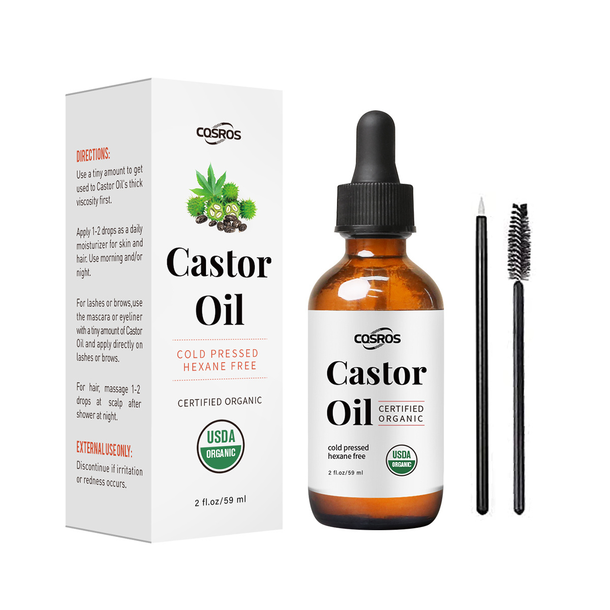 Private Label Jamaican Black Castor Oil Organic Cold Press Scalp Hair Care Oil Strengthen Soothing Hair Nourishing Castor Oil