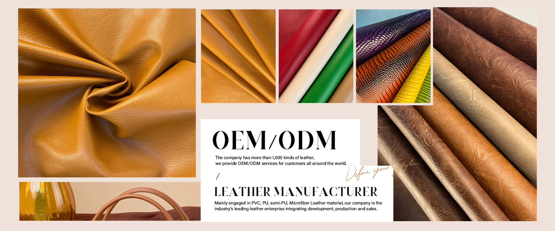 Nappa Grain Smooth PU Leather Embossed Roll Fabric for Upholstery