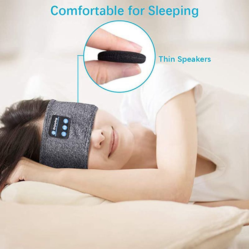 2023 Hot Sale Sleep Headphones Outdoor Sports Headband Wireless Music Eye Mask Earphones with Thin Speakers for Side Sleepers