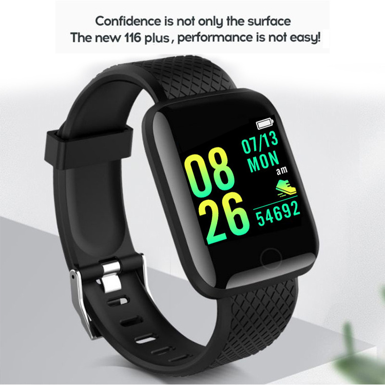 Hot Selling smart watch 116 plus wrist band bracelet blood pressure sport wristband fitness a6s smartwatch