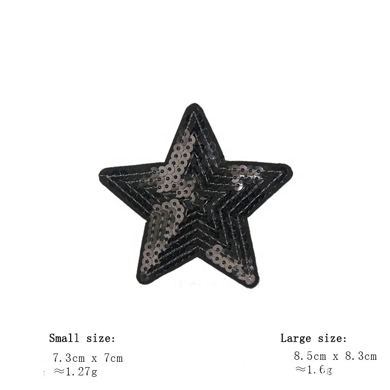 Shenglan Sequins Love Star Sewing on/Iron on Embroidered Patches Clothes Dress Hat Pants Shoes Curtain