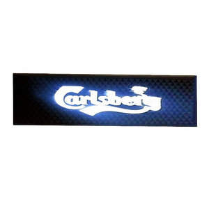 10+ years factory Hot sale led light pvc 	silicon rubber coffee bar beer mat with logo