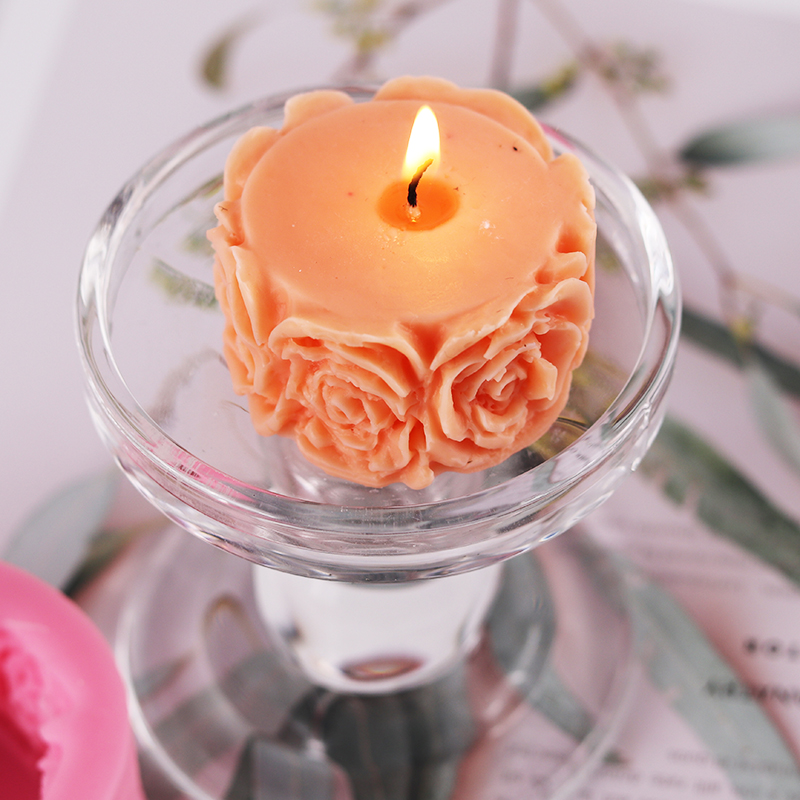 Gifts Decoration Roman Baking panty rose Soap Mould Candle Silicone wax Valentines Day Candle gift 2023 for candle making