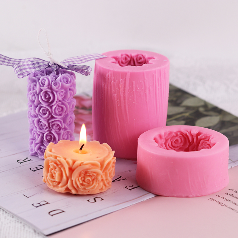 Gifts Decoration Roman Baking panty rose Soap Mould Candle Silicone wax Valentines Day Candle gift 2023 for candle making