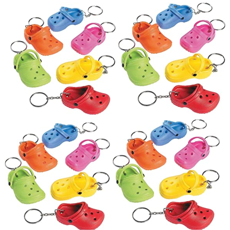 Bulk Customized Shape Print Logo personalizados Floating Foam 3D mini Croc Shoe EVA key chain Keychains