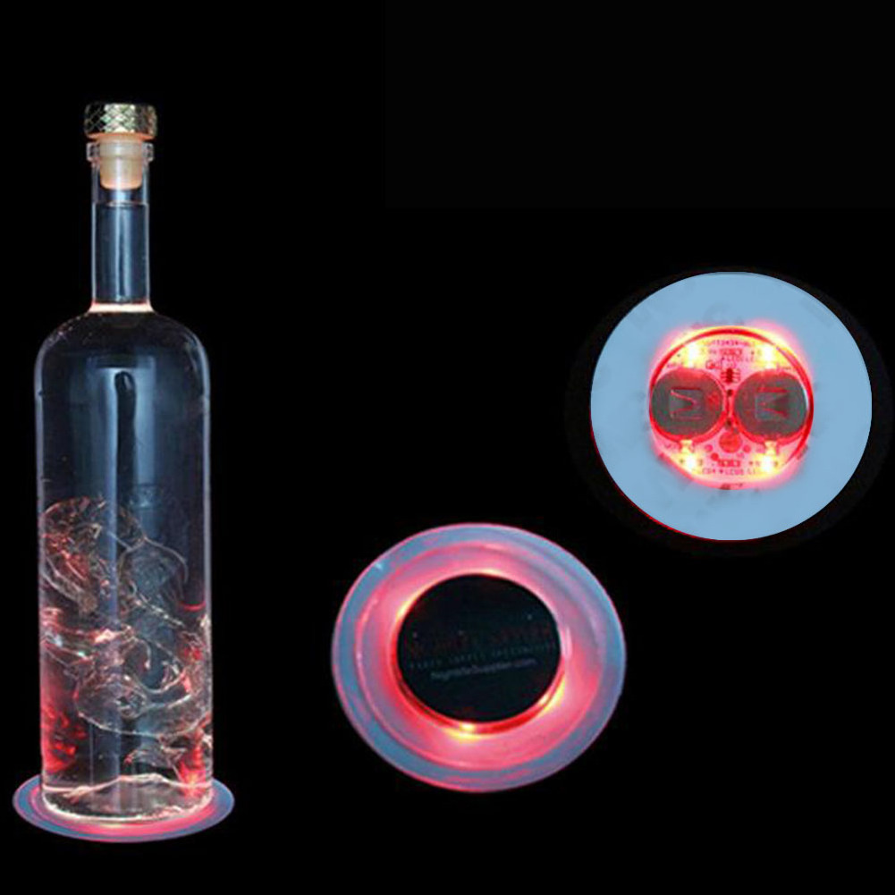 Nightclub Bar Party Vase Decor Glow Bottle glass beer cup custom acrylic led coaster light for drinks