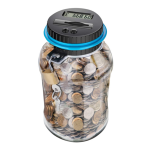 decorative secure Counting bus Coin Piggy Bank Counter Storage Box Money Saving Box Jar Coins