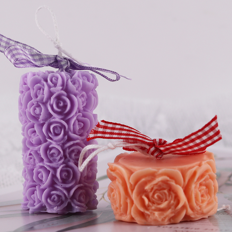 Gifts Decoration Roman Baking panty rose Soap Mould Candle Silicone wax Valentines Day Candle gift 2023 for candle making