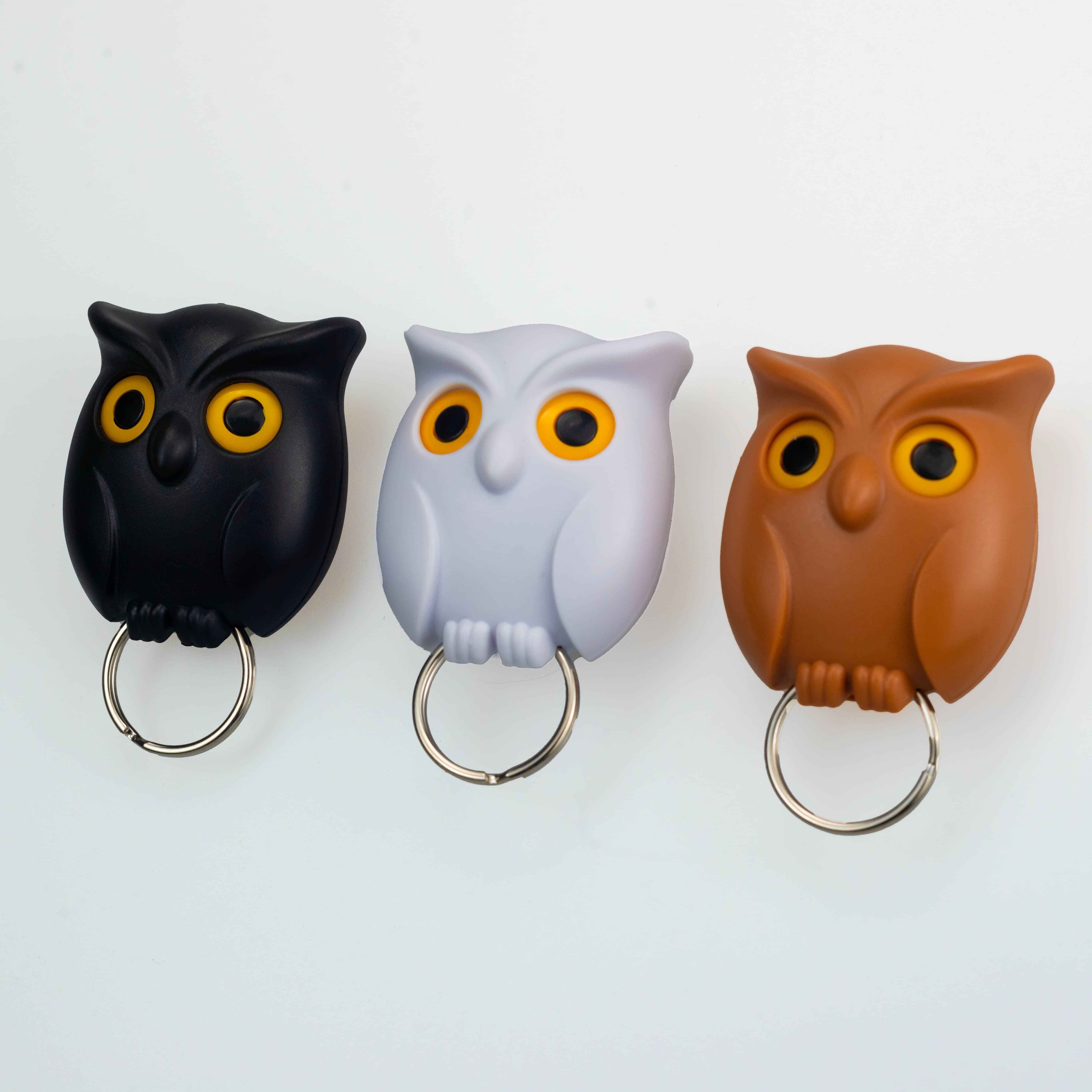 new wall hanging Bedroom Door Hanger Hooks Open Eyes Magnets Cartoon Night owl Key box hook Holder