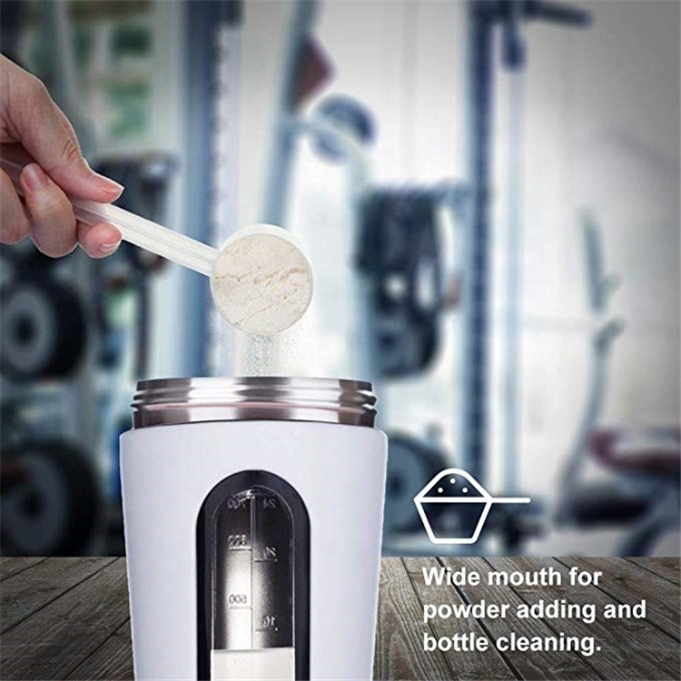 custom logo milk stainless steel protein shakers