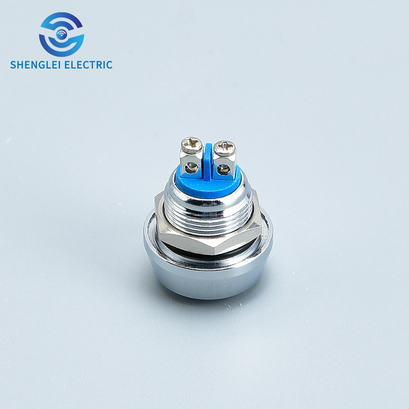 SHENGLEI 12mm 2 Pins mini 36V 2A ball shape head momentary waterproof IP65 metal push button switch