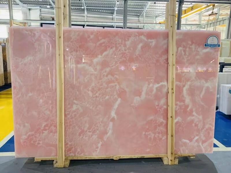 SL Beautiful And Luxury Pink Onyx For Home Decoration Onyx Stone Marble Slab Tiles