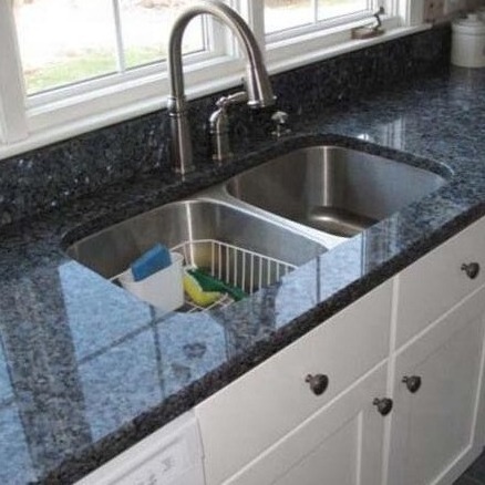 Natural Blue Pearl Granite Bathroom Hand Wash Basin Countertops Cooking Kitchen Polished Stone Material Blue Pearl Granite